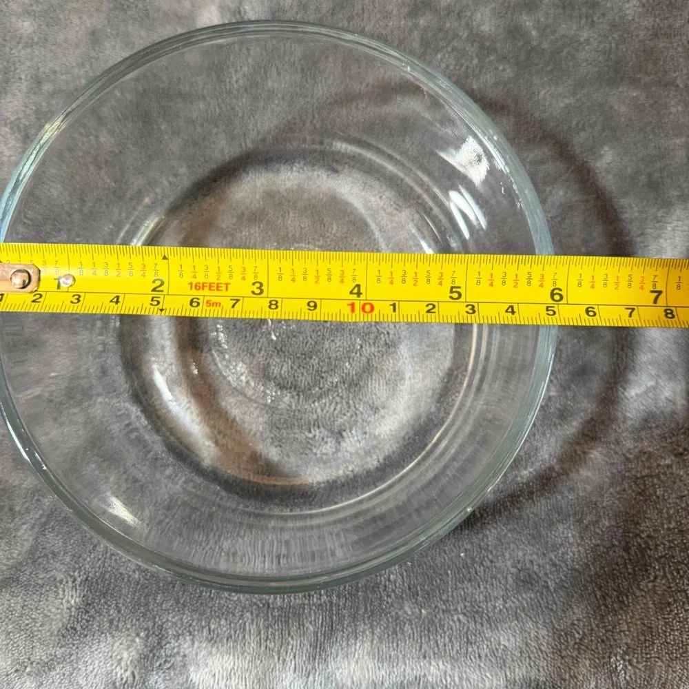 Anchor Hocking Clear Glass Mixing Bowls Set of 2 Microwave Oven Safe Made in USA